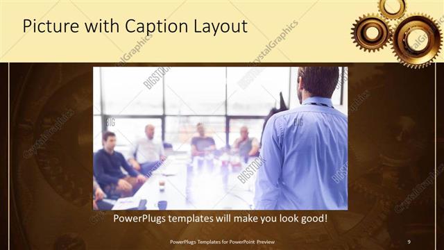 Picture with Caption presentation slide layout