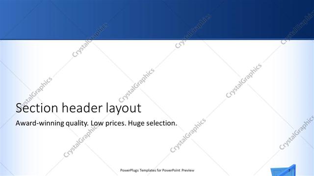 Section Header presentation slide layout