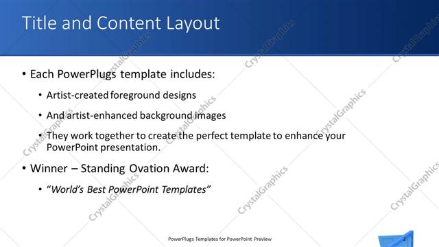 Title and Content presentation slide layout