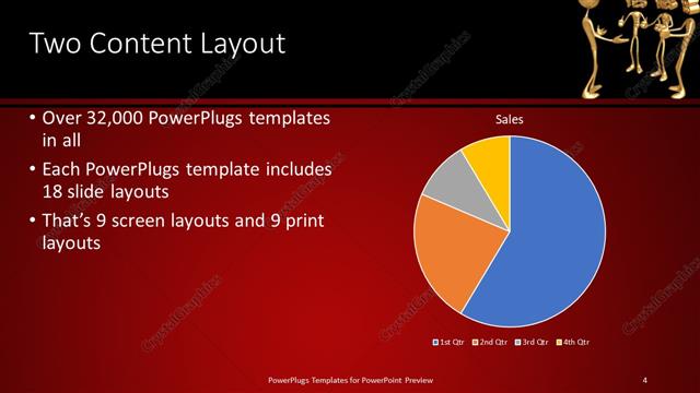 Two Content presentation slide layout