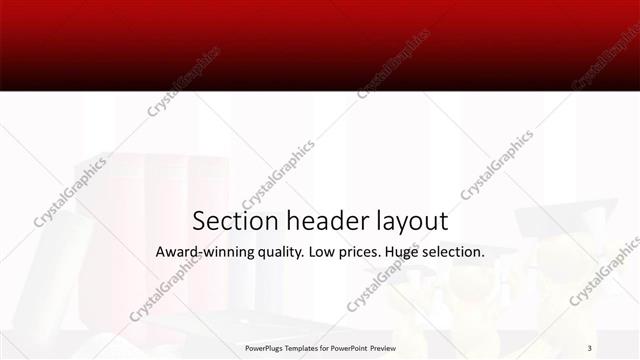 Section Header presentation slide layout