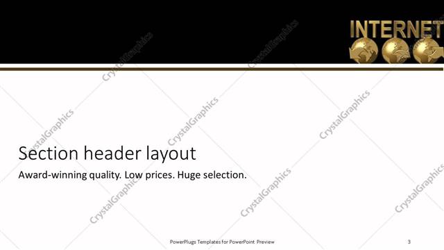 Section Header presentation slide layout