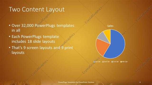 Two Content presentation slide layout