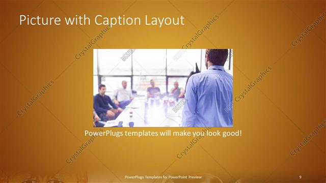 Picture with Caption presentation slide layout
