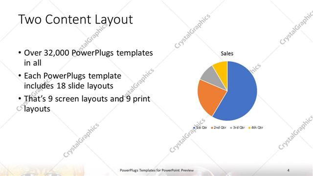 Two Content presentation slide layout