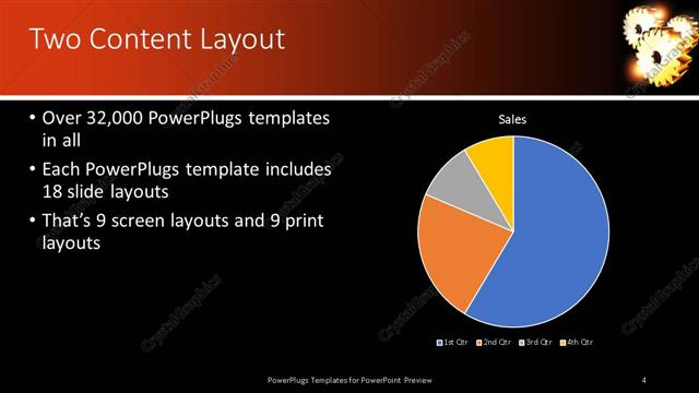 Two Content presentation slide layout