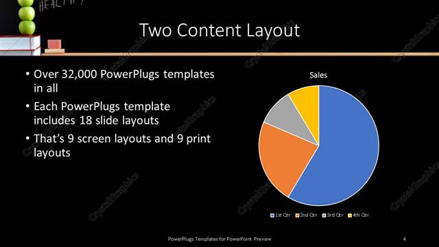 Two Content presentation slide layout