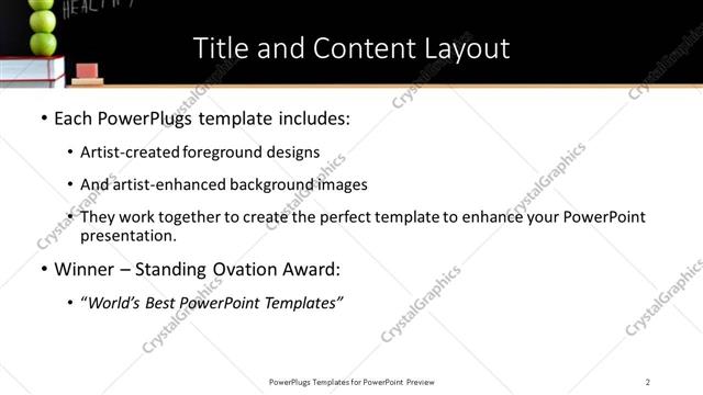 Title and Content presentation slide layout