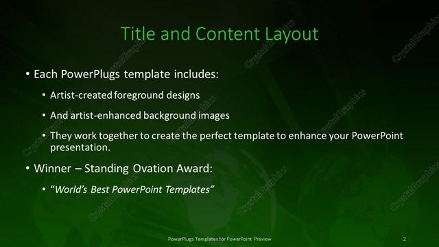 Title and Content presentation slide layout