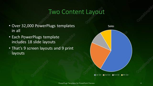Two Content presentation slide layout