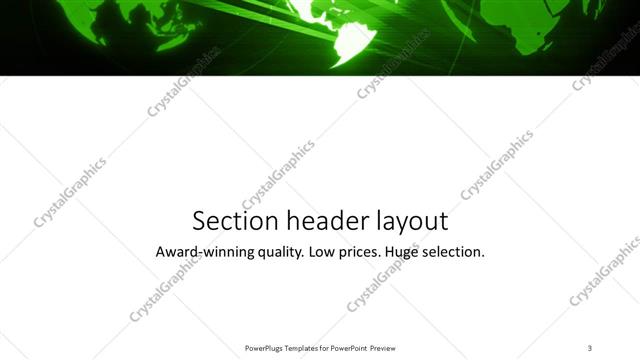 Section Header presentation slide layout