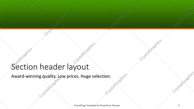 Section Header presentation slide layout