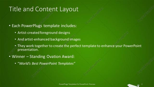 Title and Content presentation slide layout