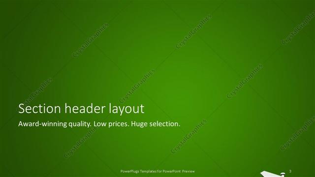 Section Header presentation slide layout