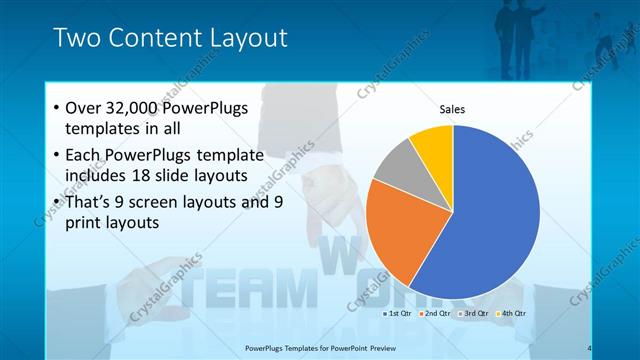 Two Content presentation slide layout