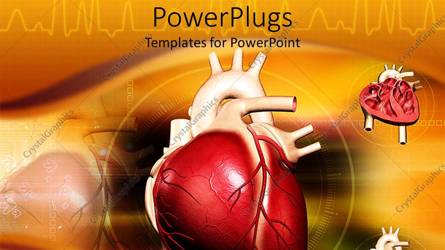 Featuring Three Hearts Over an Orange Background with other Images