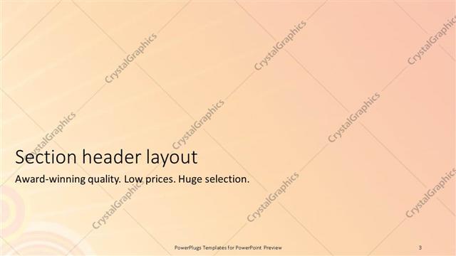 Section Header presentation slide layout