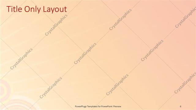 Title Only presentation slide layout