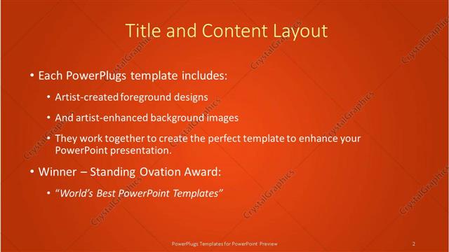 Title and Content presentation slide layout