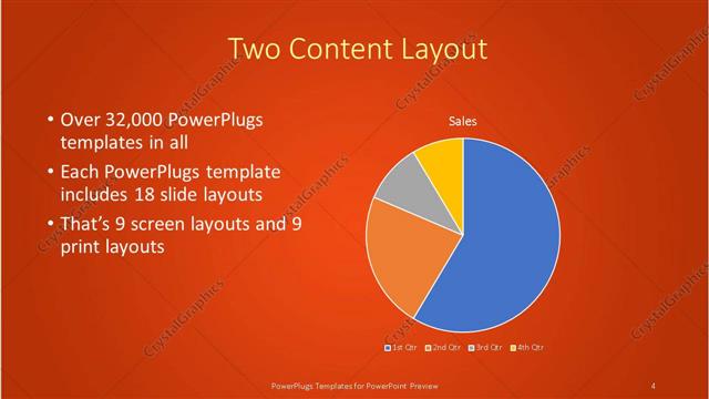 Two Content presentation slide layout