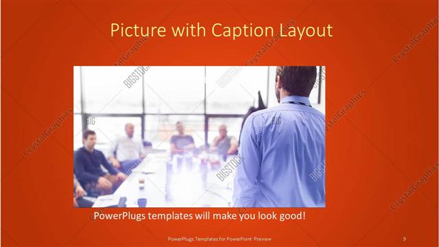 Picture with Caption presentation slide layout