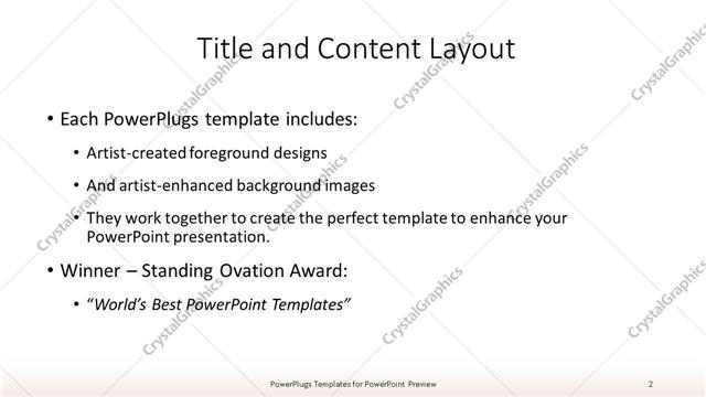 Title and Content presentation slide layout