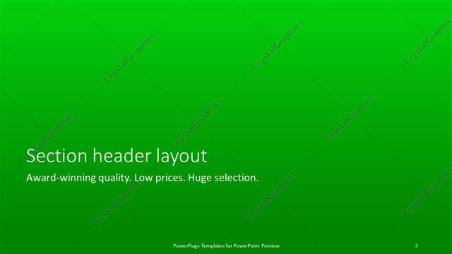 Section Header presentation slide layout
