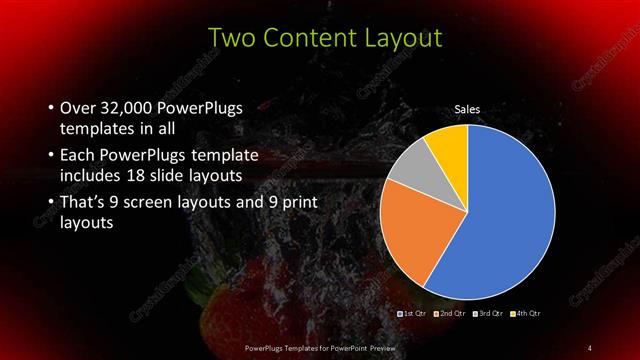 Two Content presentation slide layout