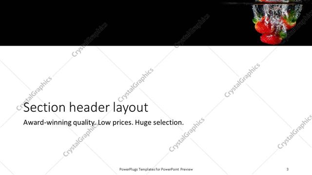 Section Header presentation slide layout