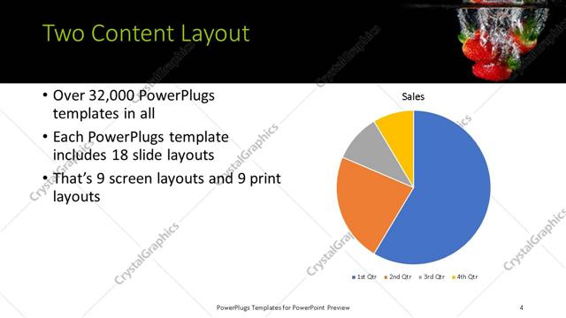Two Content presentation slide layout