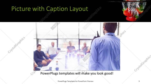 Picture with Caption presentation slide layout