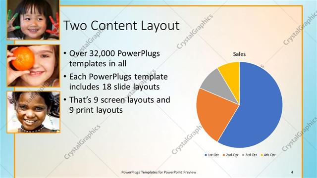 Two Content presentation slide layout