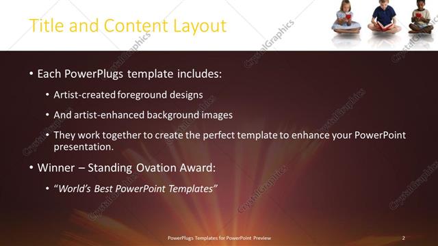 Title and Content presentation slide layout