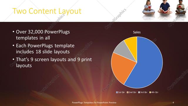 Two Content presentation slide layout