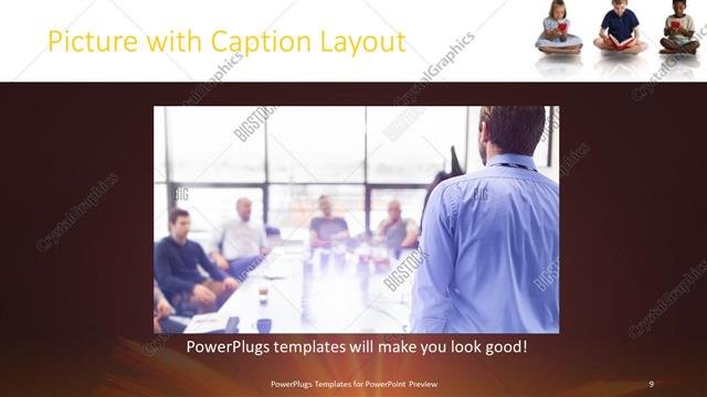 Picture with Caption presentation slide layout