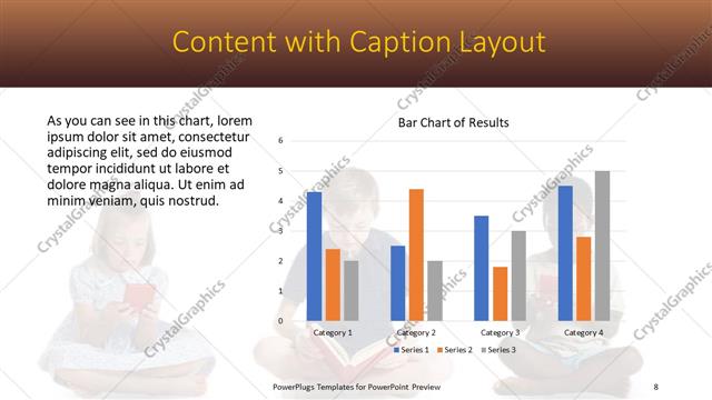 Content with Caption presentation slide layout