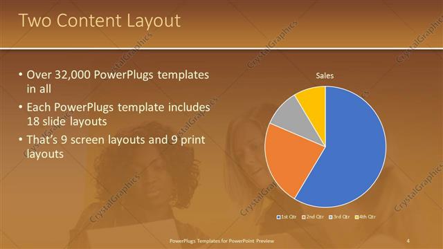 Two Content presentation slide layout
