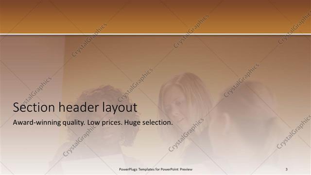 Section Header presentation slide layout