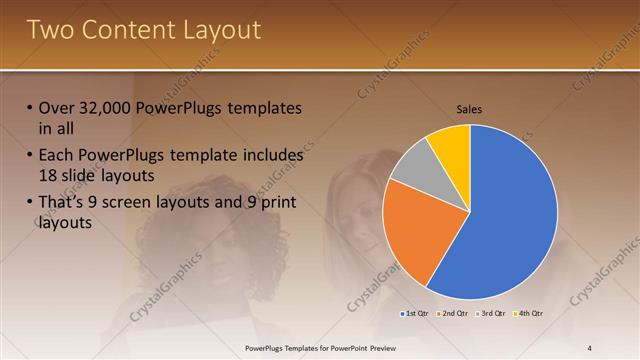Two Content presentation slide layout