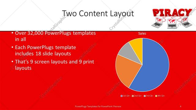 Two Content presentation slide layout