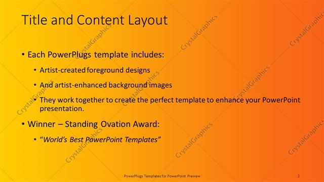 Title and Content presentation slide layout