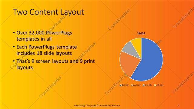 Two Content presentation slide layout