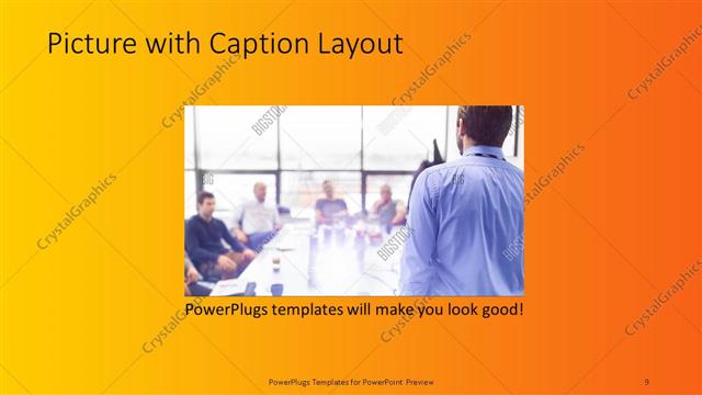 Picture with Caption presentation slide layout