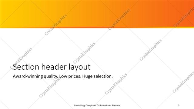 Section Header presentation slide layout