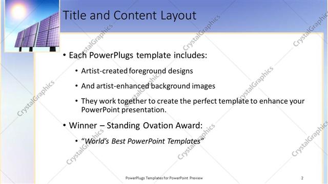 Title and Content presentation slide layout
