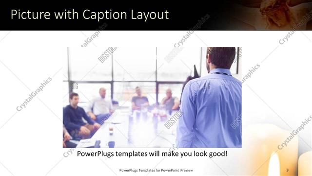 Picture with Caption presentation slide layout