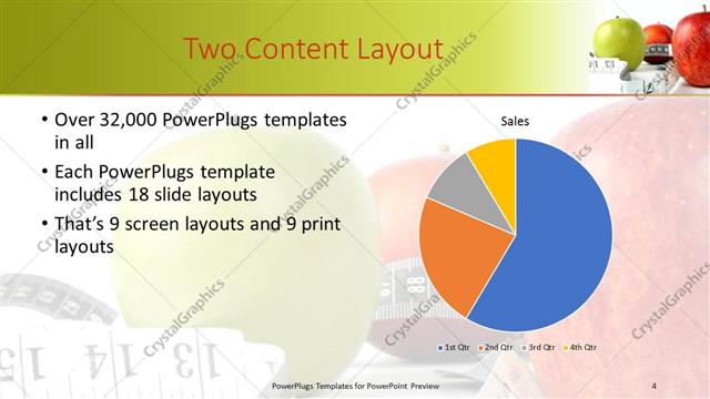 Two Content presentation slide layout