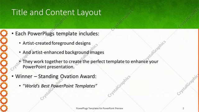 Title and Content presentation slide layout