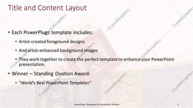 Title and Content presentation slide layout