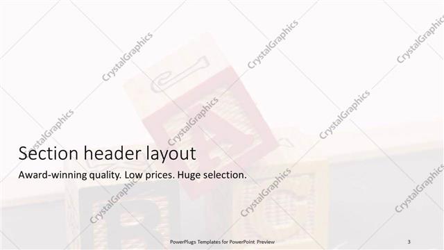 Section Header presentation slide layout